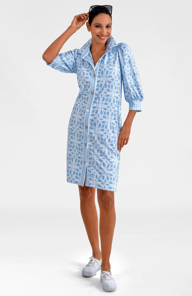 Gretchen Scott Dress Swagger Dress Ring Toss Periwinkle JDPSRT SS25