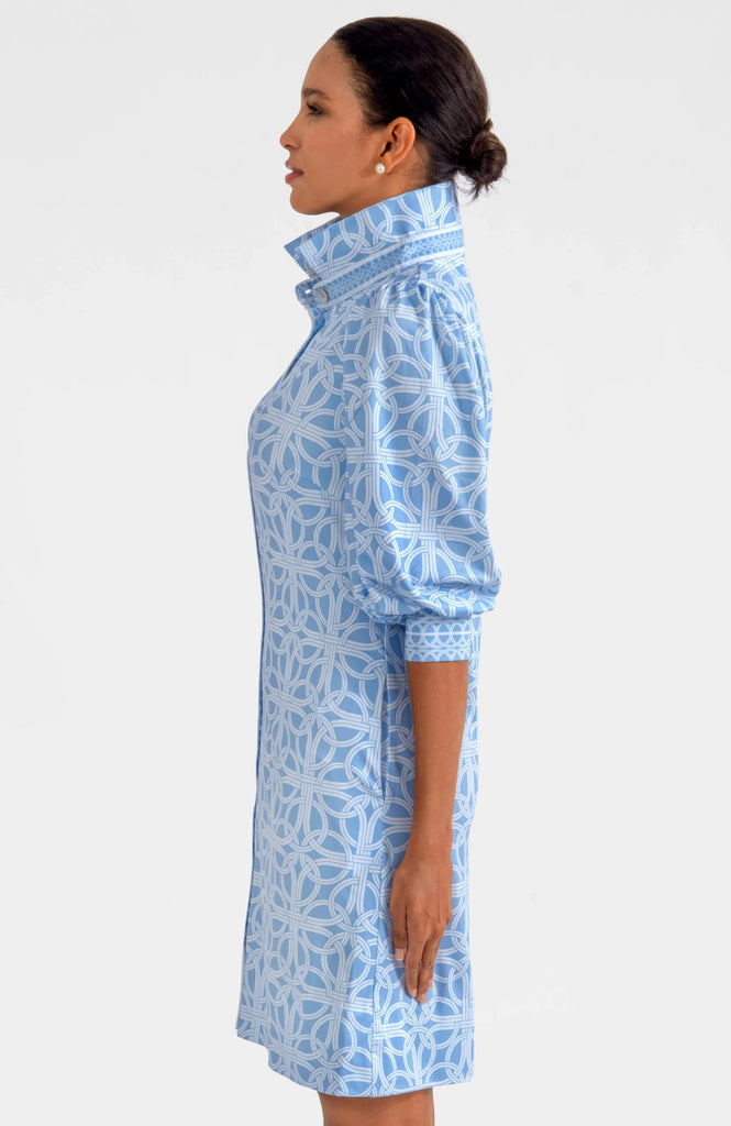 Gretchen Scott Dress Swagger Dress Ring Toss Periwinkle JDPSRT SS25