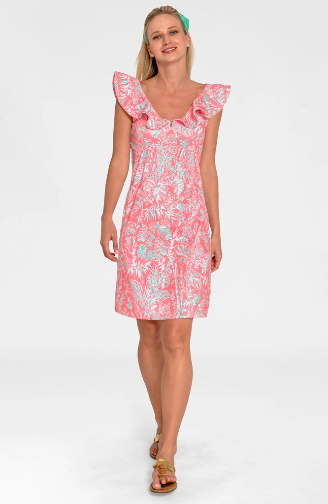 Gretchen Scott Fling Fantasy Empire Dress Melone Turq Vintage Vines JDRFVV SS25