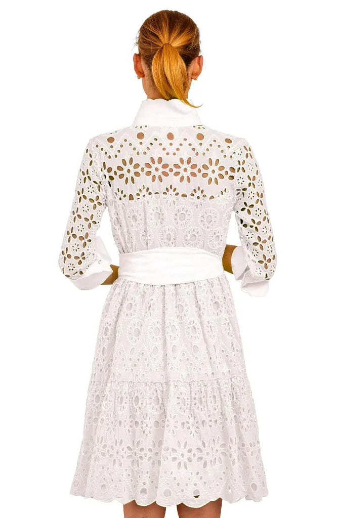 Gretchen Scott Little Bo Peep Dress in White La Di Da
