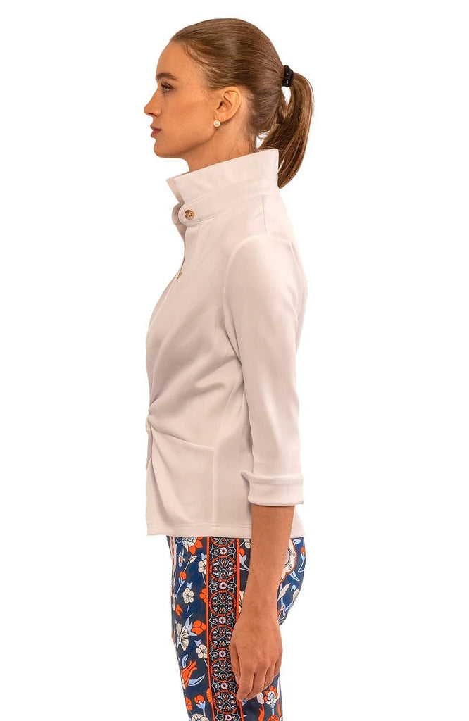 Gretchen Scott Twist and Shout Top White TPTSSO SS24