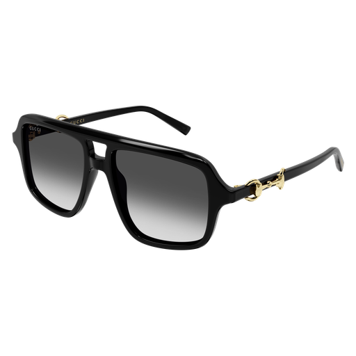 Gucci Horsebit Equestrian Sunglass Black-Grey GG2052S-007 SS26