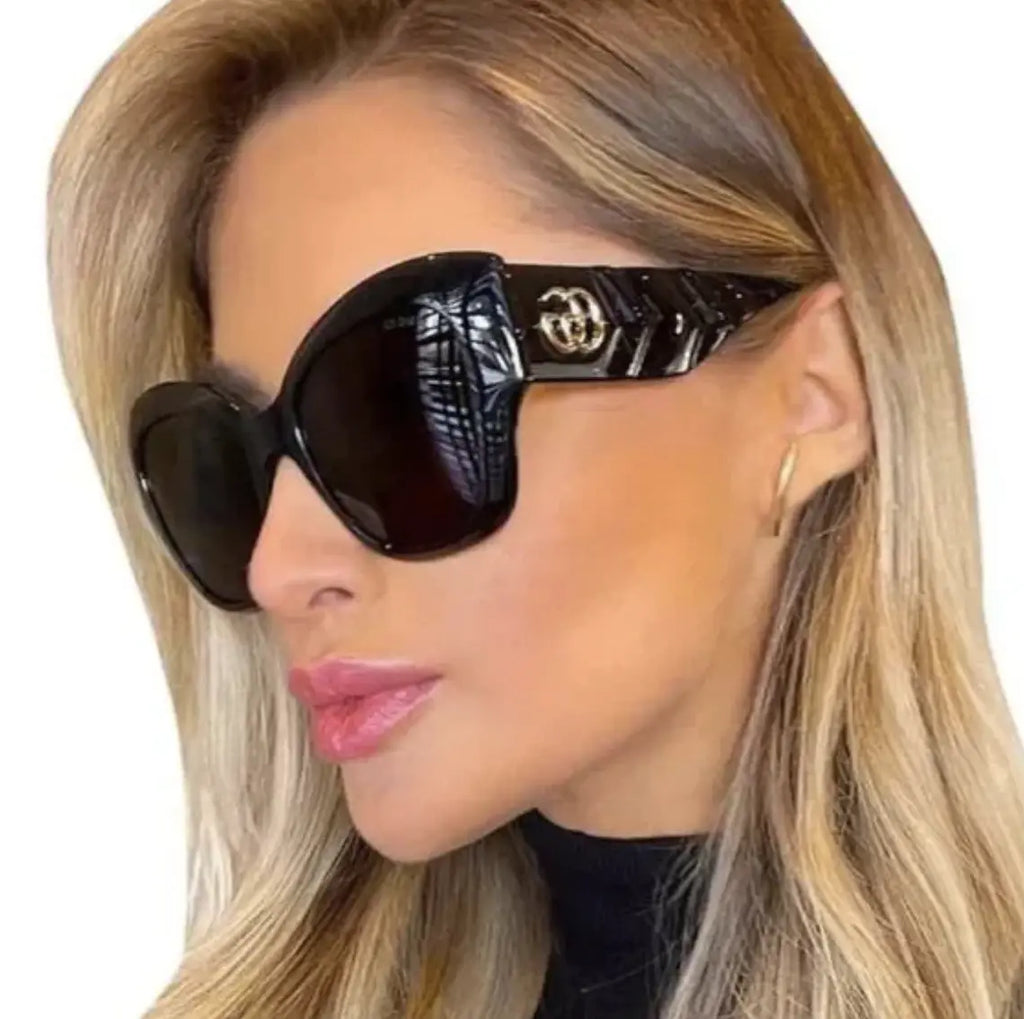 Genuine Women's Gucci Sunglasses in Black Grey GG0808S-001