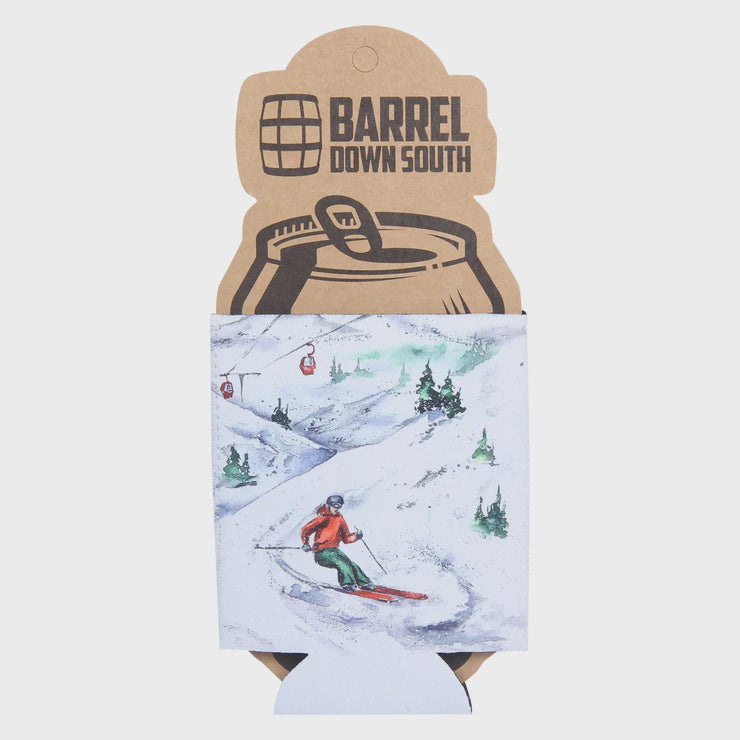 Can Cooler Sleeve Skiing Beer Koozie CAN-1063 SS25