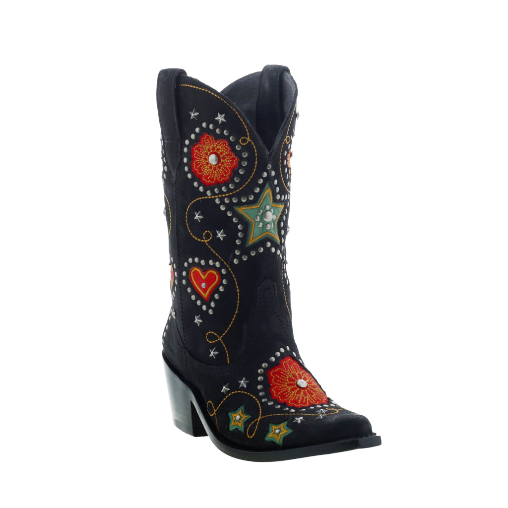 Womens Black Cowboy Boots Liberty Black Anabella Nubuck Grace In Black