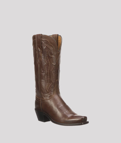 Lucchese Men's Sunset Roper Cowboy Boots in Whiskey Brown CL6503 C2