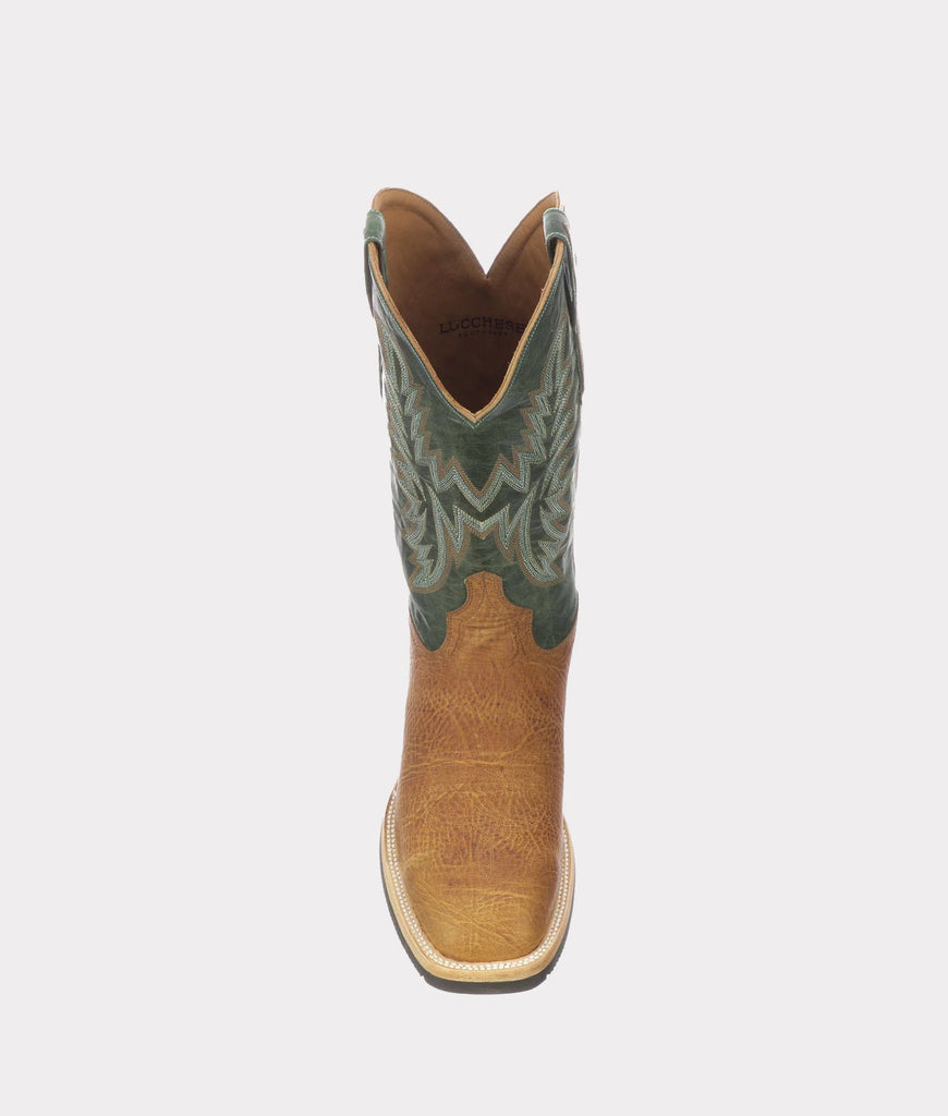 Lucchese M4092 Square Toe WF-2510 Rudy Cognac Tan Cowboy Boots