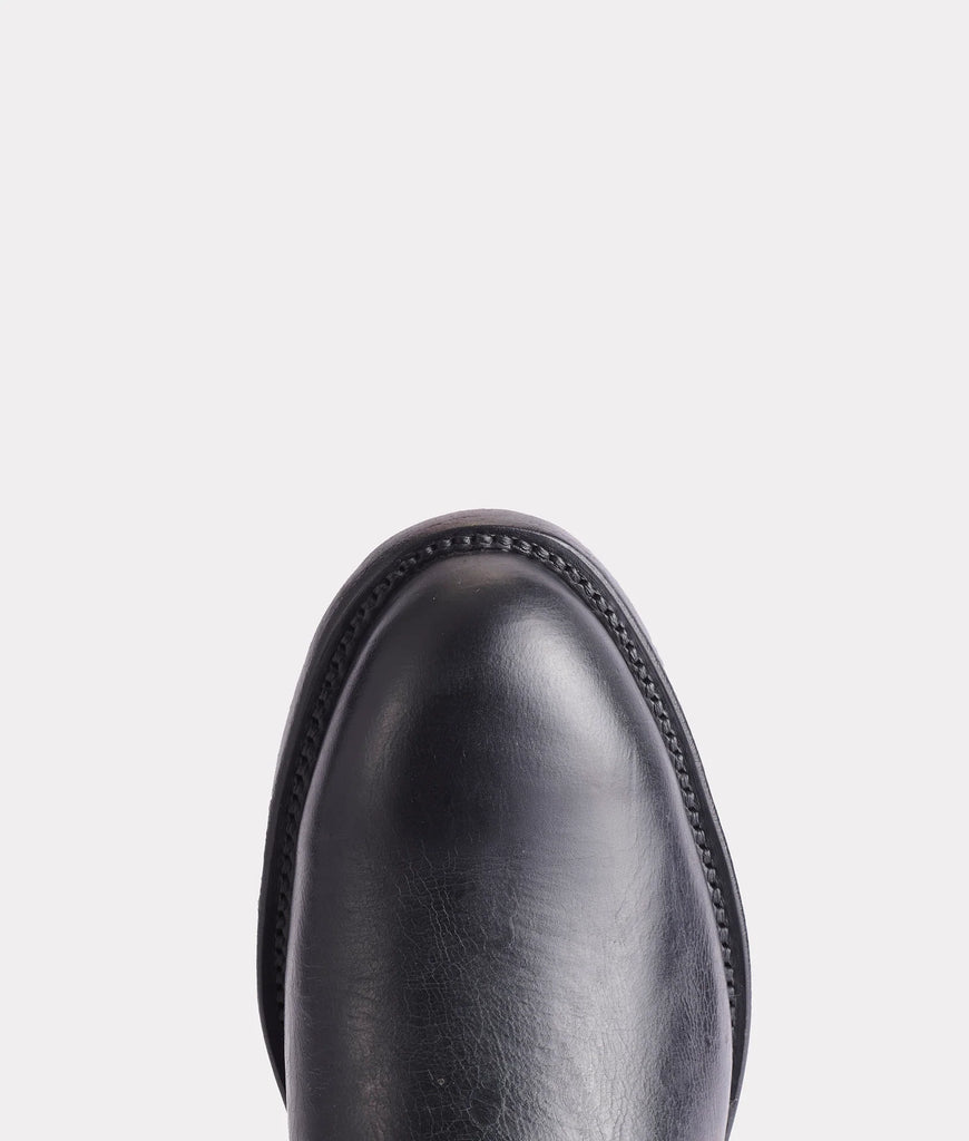 Lucchese Men's Black Leather Sunset Roper Cowboy Boot CL6505 C2