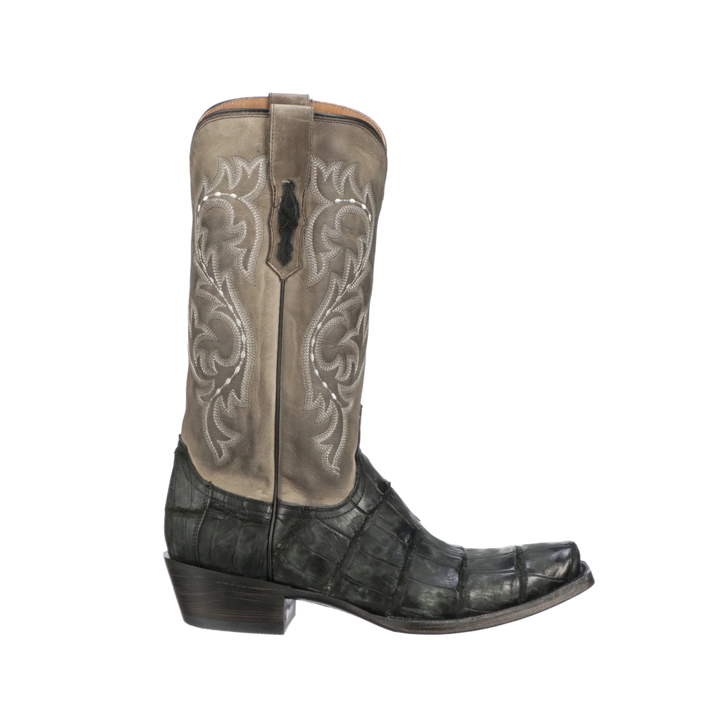 Lucchese Men's Giant Alligator in Black Cowboy Boot M3196 Burke
