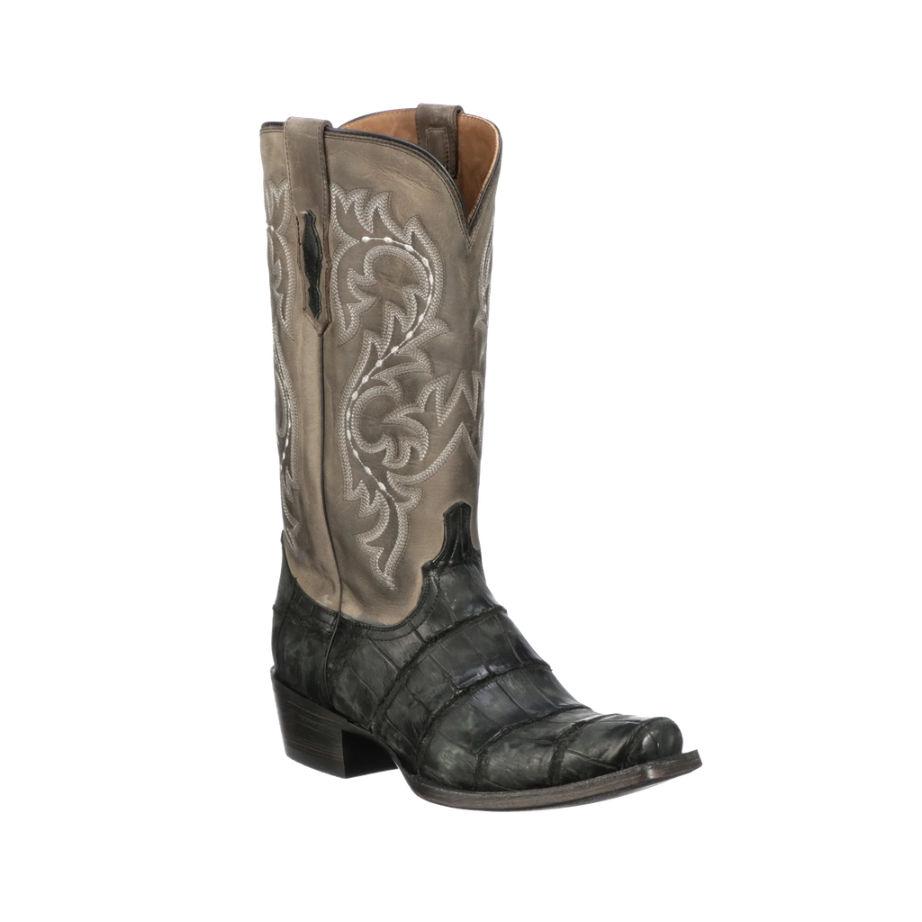 Lucchese Men's Giant Alligator in Black Cowboy Boot M3196 Burke