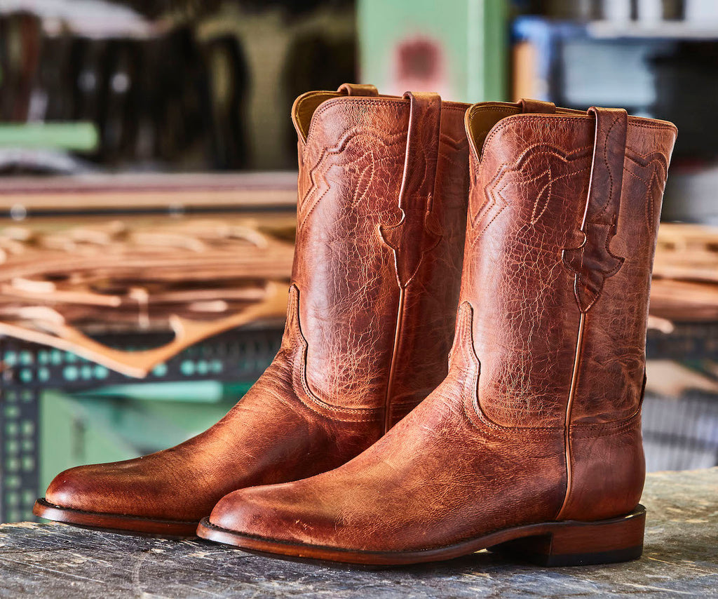 Lucchese Mens Tanner Roper Cowboy Boots GY3513 Peanut Brittle