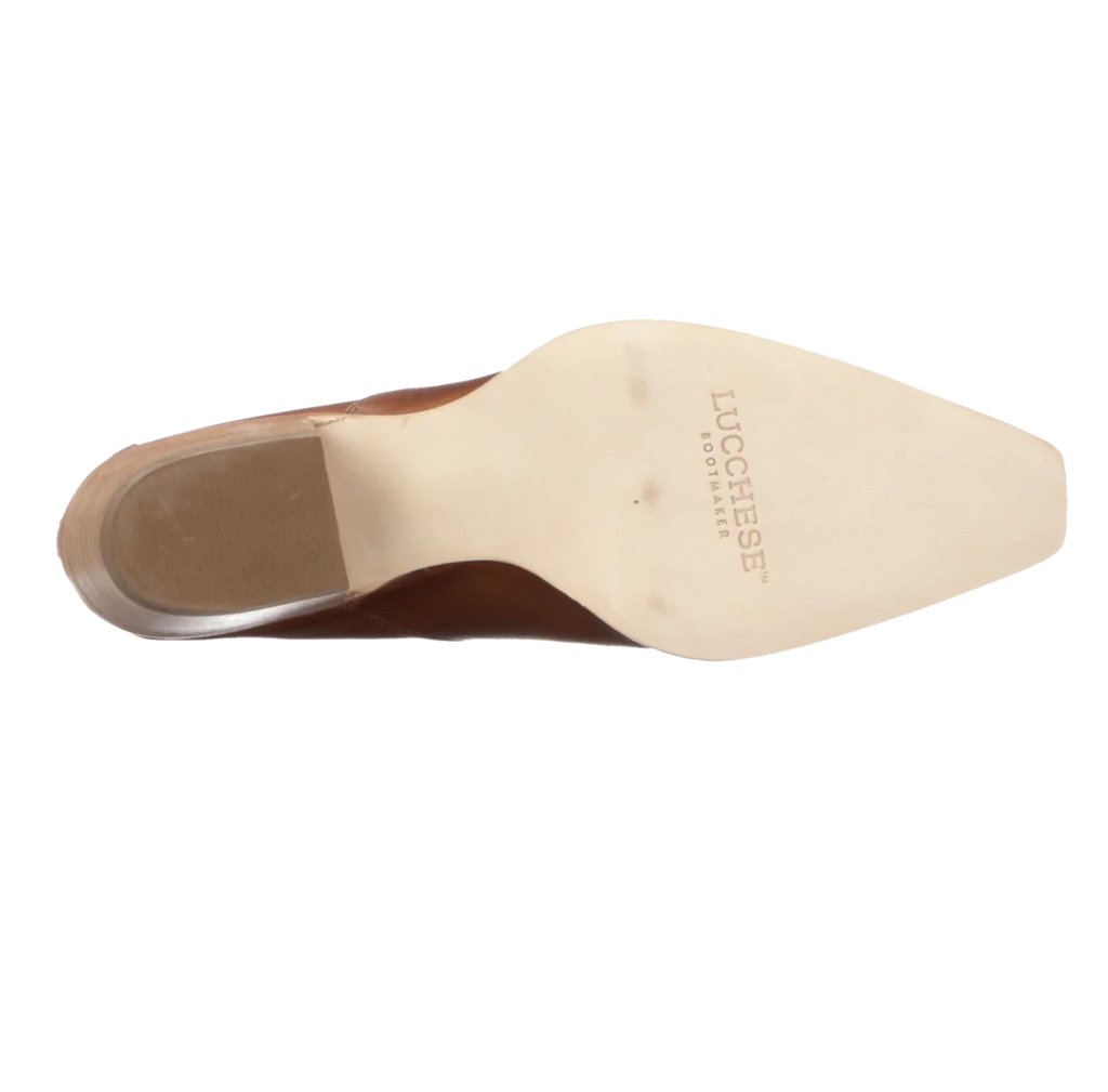 Lucchese Women's I6115 Kim Mule Slide Shoe Tan Low Heel Lucchese Womens slide in brown Kim  I6115