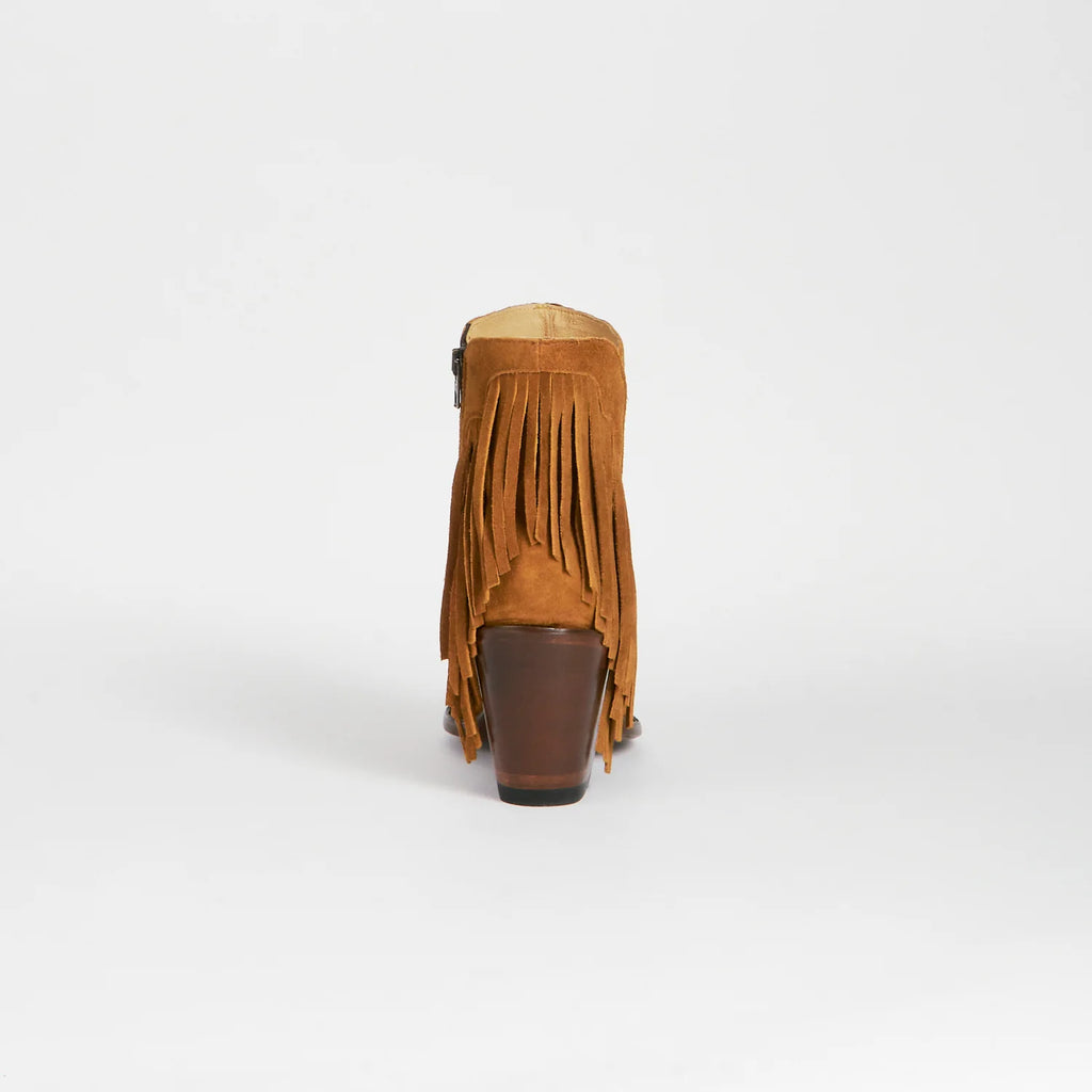 Lucchese Women's M6082 Maypop Western Suede Shoe Cognac SS25