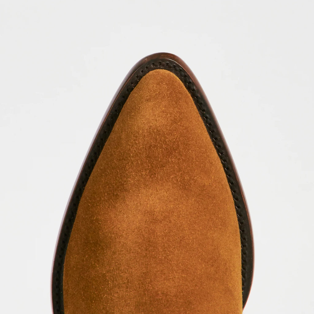 Lucchese Women's M6082 Maypop Western Suede Shoe Cognac SS25