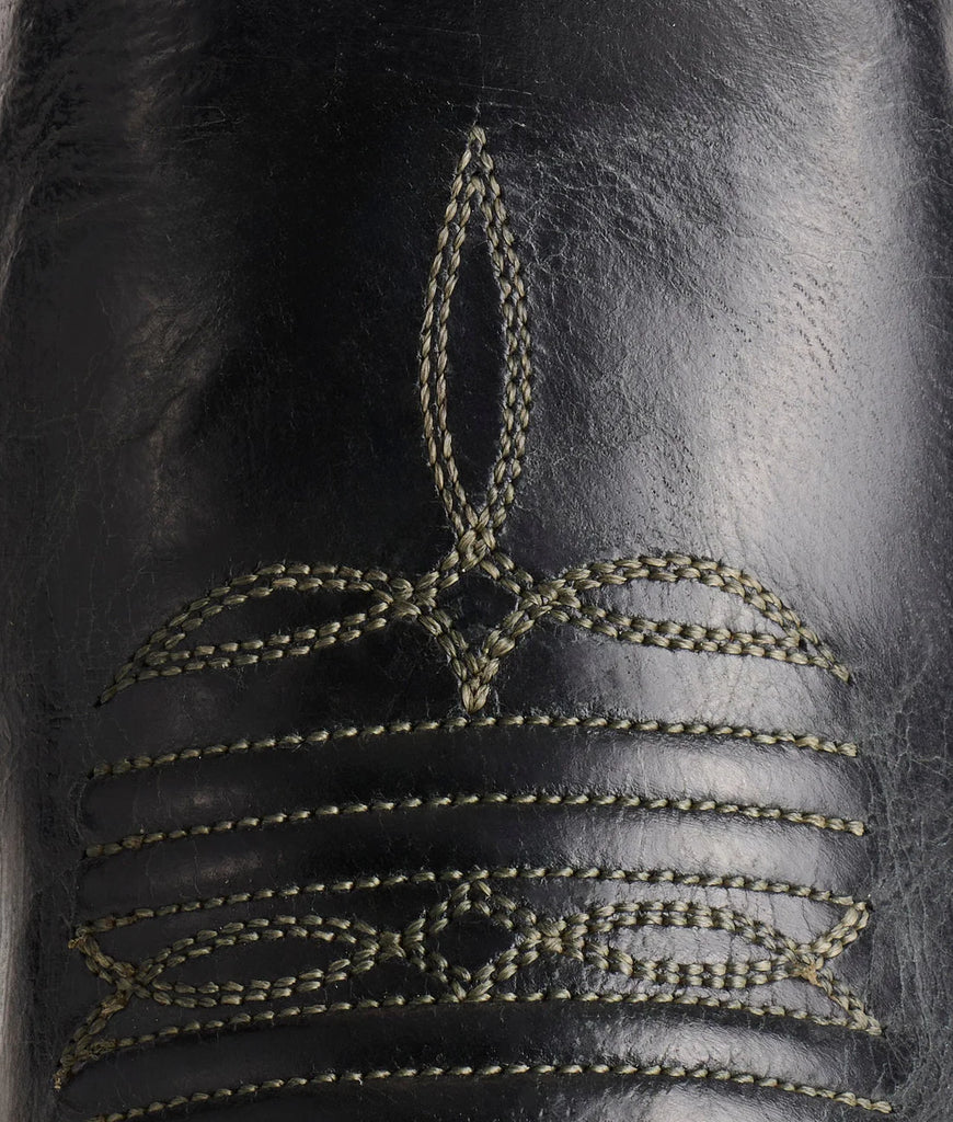 Lucchese Women's Savannah Black Leather Cowboy Boot N4872