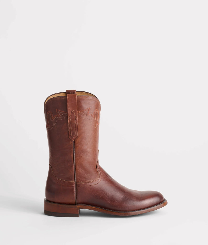 Lucchese Men's Sunset Roper Cowboy Boots in Whiskey Brown CL6503 C2