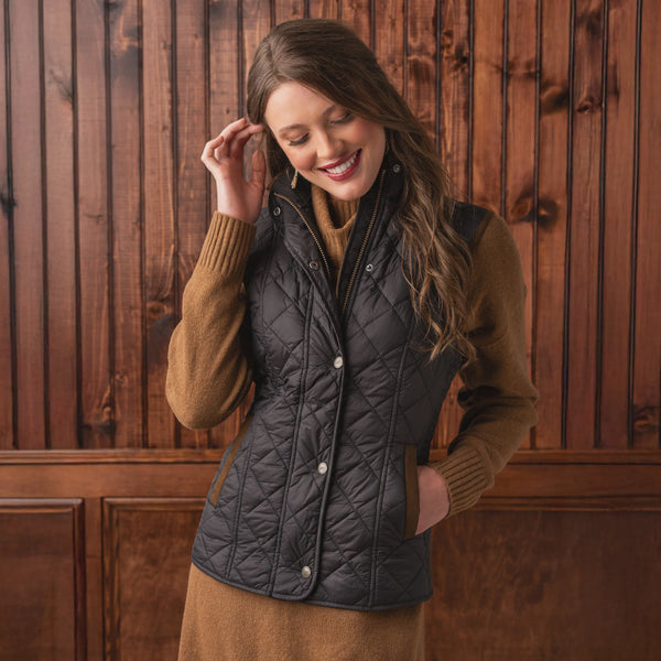 Siesta store QUILTED NYLON VEST/Lブラウン Madison-Creek-Women-s-Vista-