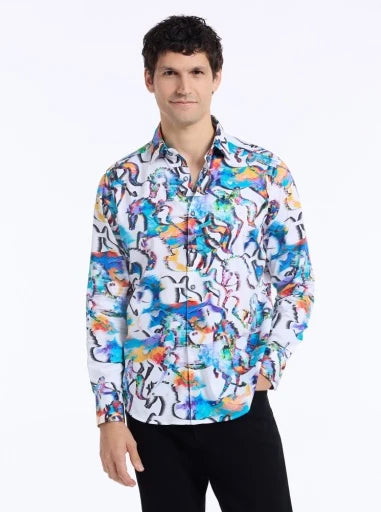Robert Graham Men's Racetrack Dress Shirt