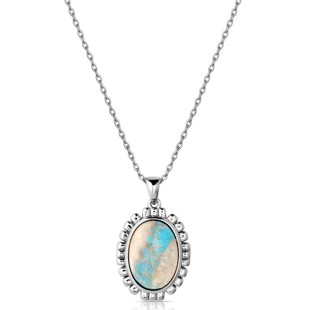 Heavenly Panorama Silver Necklace Turquoise Stone Pendant Montana Silversmiths Jewelry NC6014