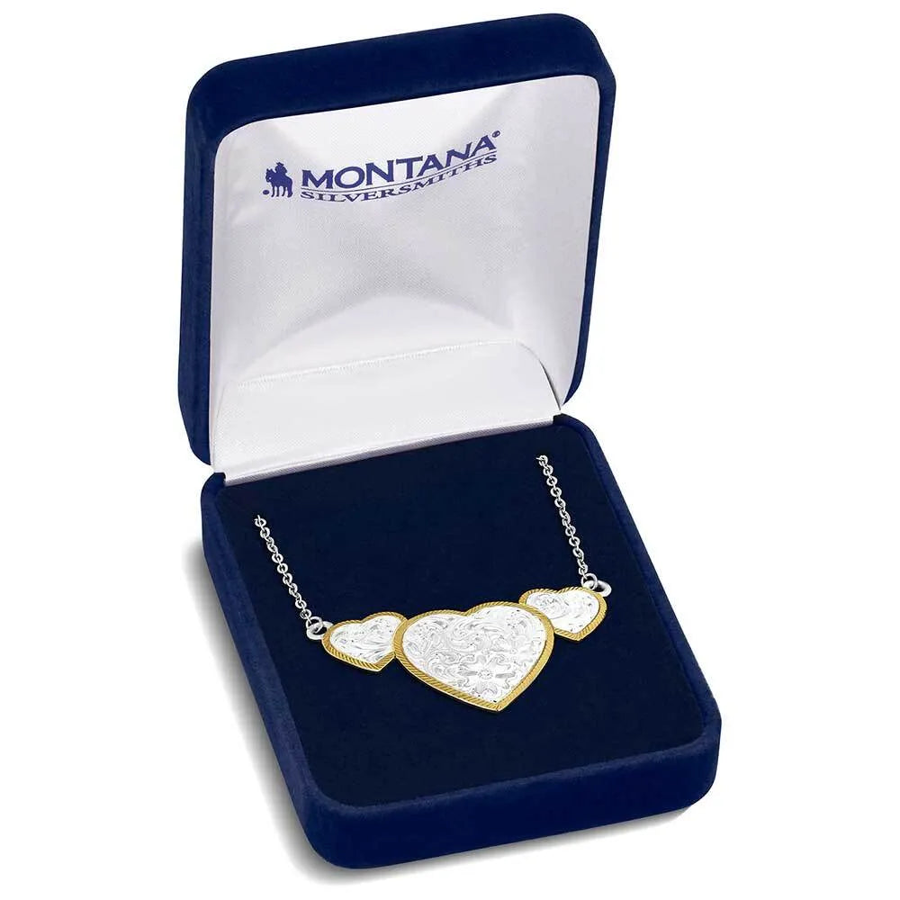 Pure Heart Silver and Gold Necklace Montana Silversmiths Jewelry NC6061