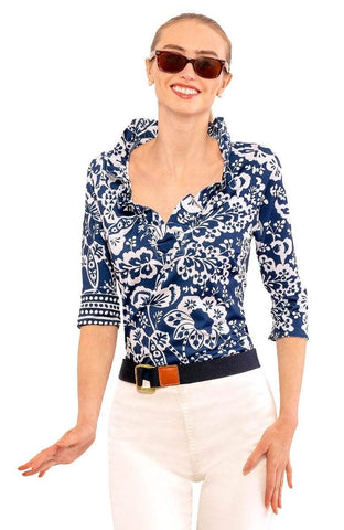 Classic Women's Cable Cashmere Knit Sweater in Blue Alps & Meters On Sale Now!