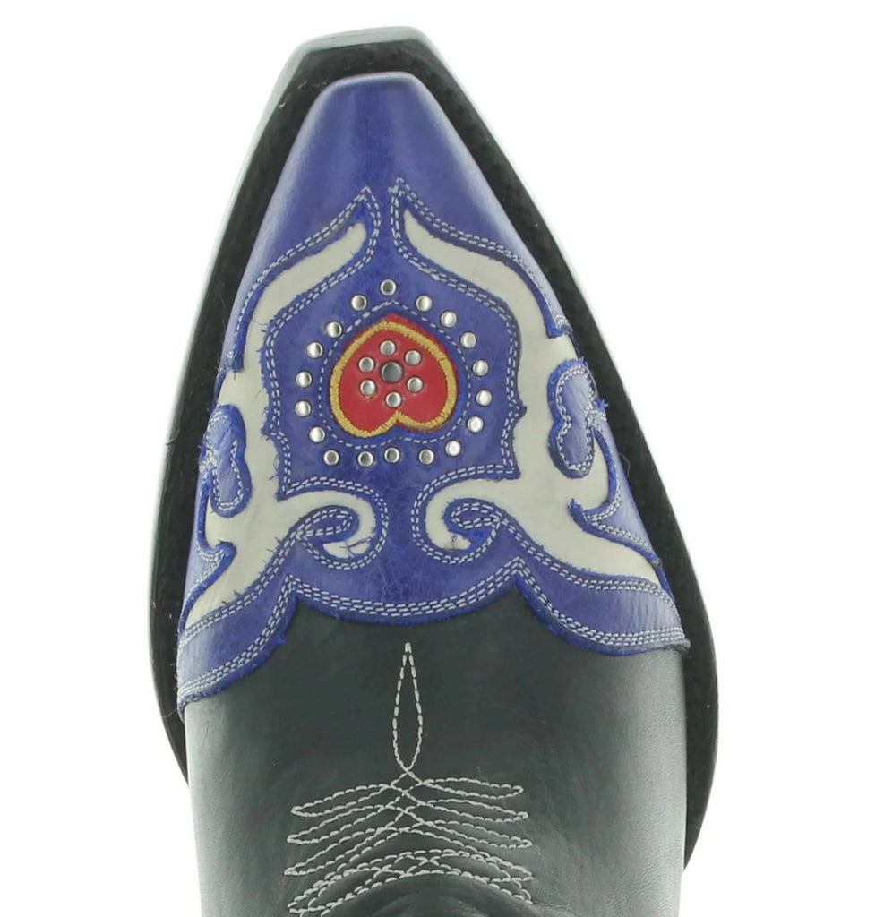 Double D Ranch by Old Gringo DDL1030 Bronco Buster in Black Blue Women's Cowboy Boots