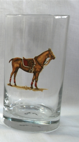Artfully Equestrian Beverage Glasses Race Horse UP24