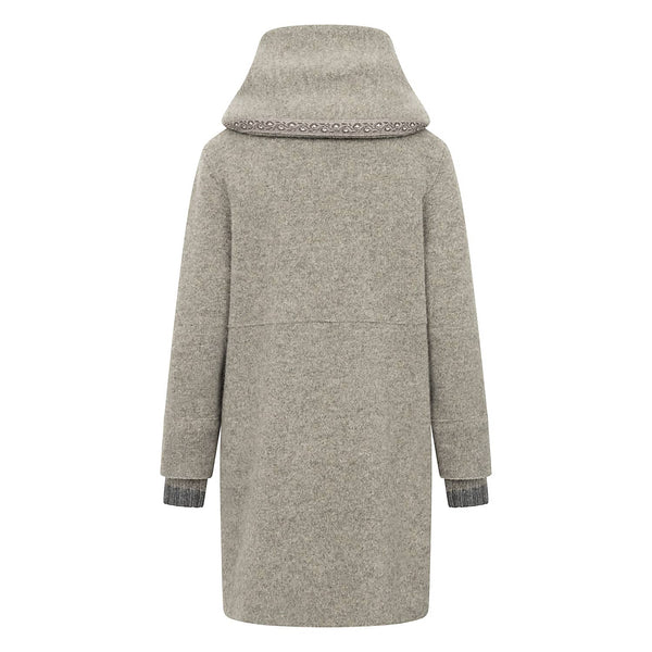 Stapf ANNIKA Grey Lero water-repellent Fine Wool Coat Made in