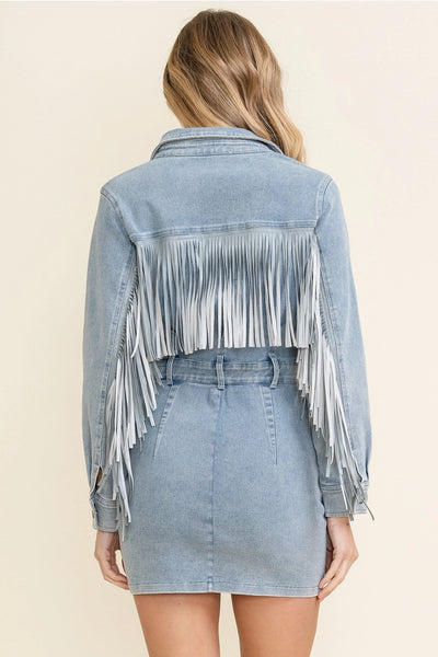 【COLOR iN ID】Tri fringe denim TaylorSwiftStyleFringedenimdre