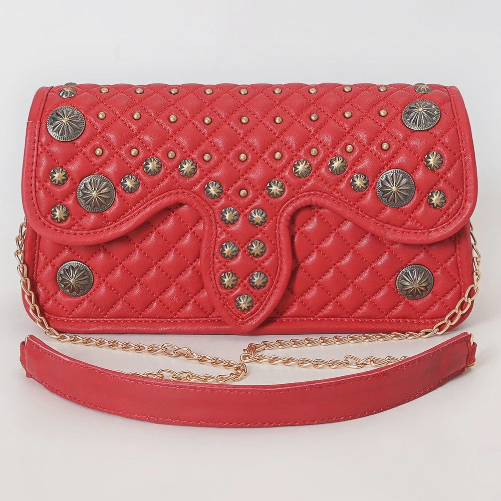 American Darling Red Crossbody Leather Bag ADBGA871 SS25