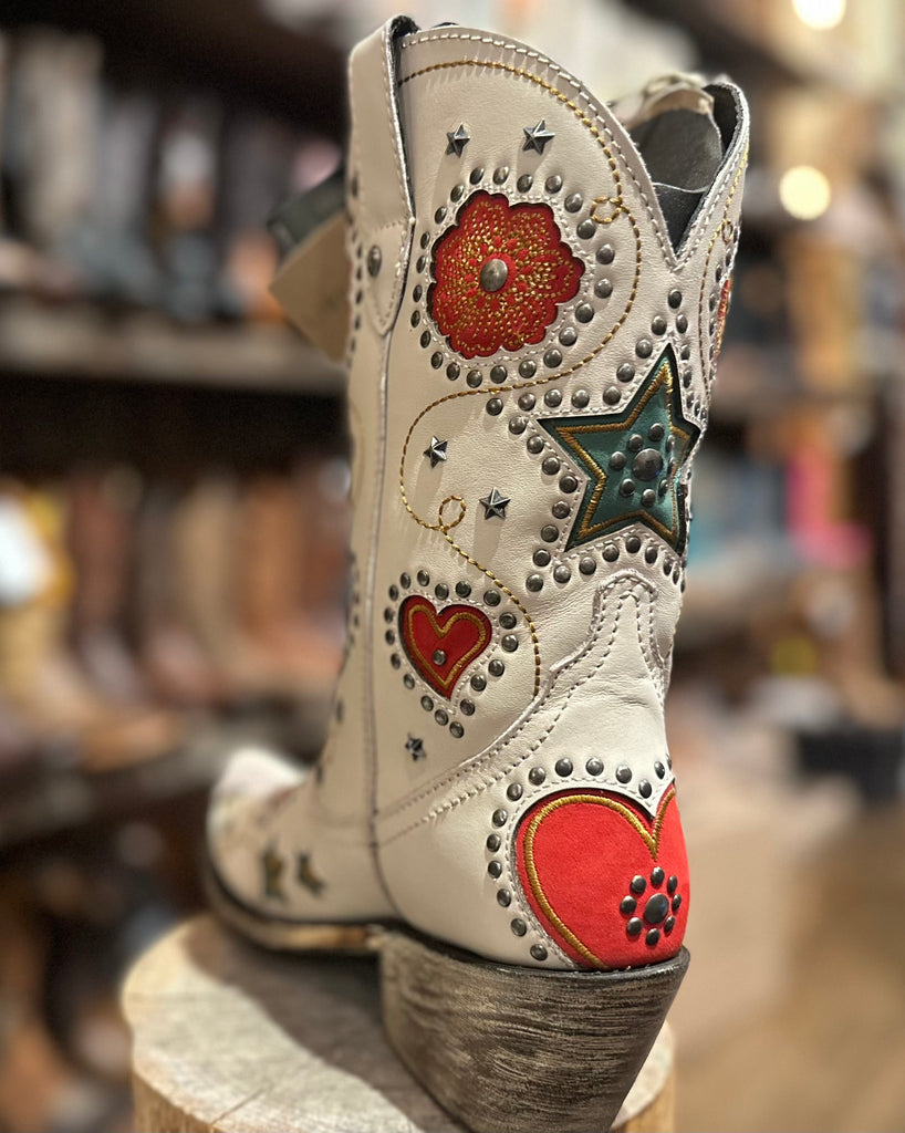 Liberty Black 7129200 White Cowboy Boots Western Wedding Boots