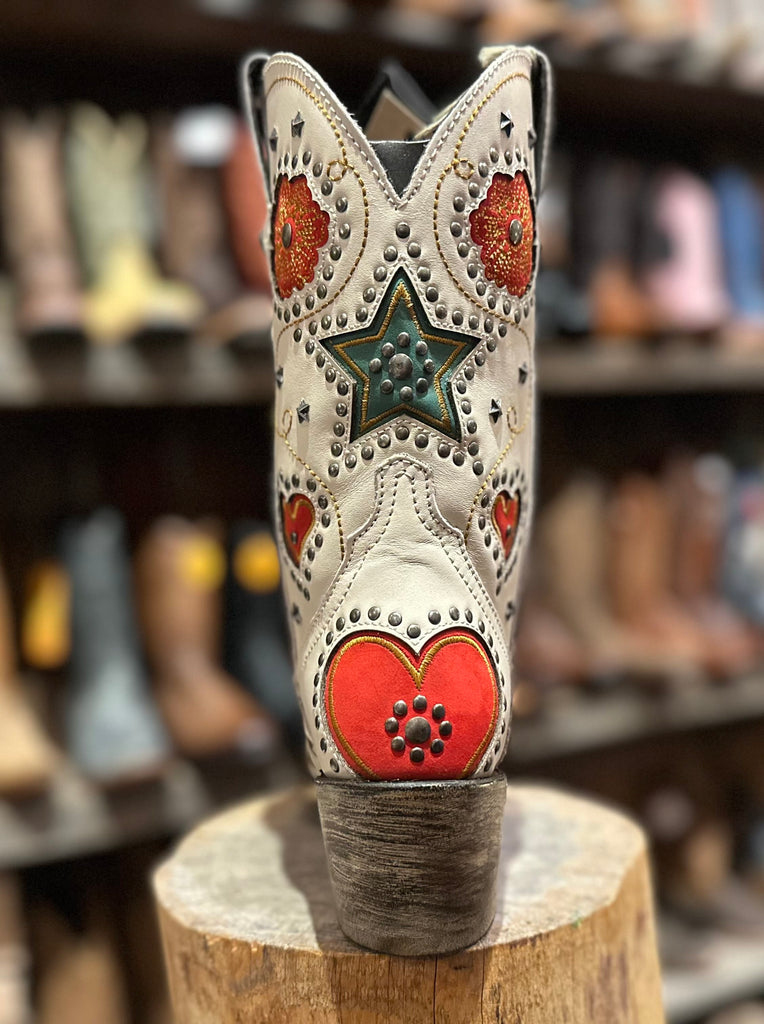 Liberty Black 7129200 White Cowboy Boots Western Wedding Boots