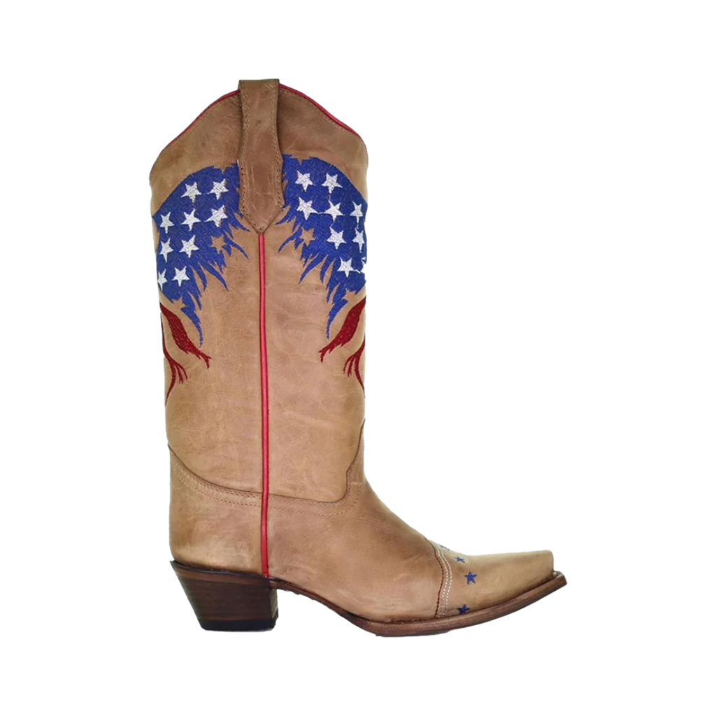 Women's American Flag Eagle Cowboy Boots – Patriotic Western Boots in Brown | Corral