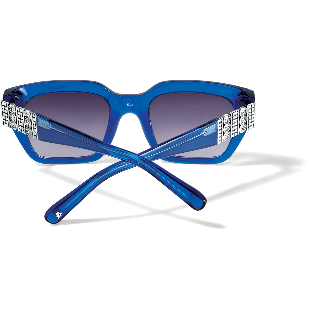 Women's Blue Framed Square Sunglasses by Brighton Pebble Medali Sunglasses A13210