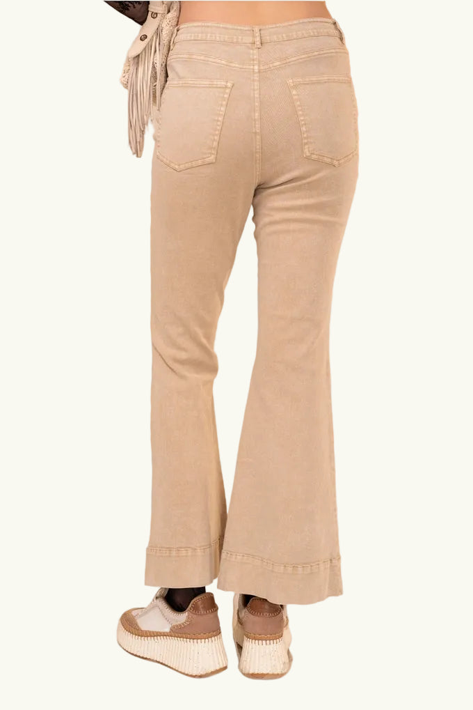 Embroidered Western Flare Denim Jeans 24042P SS26