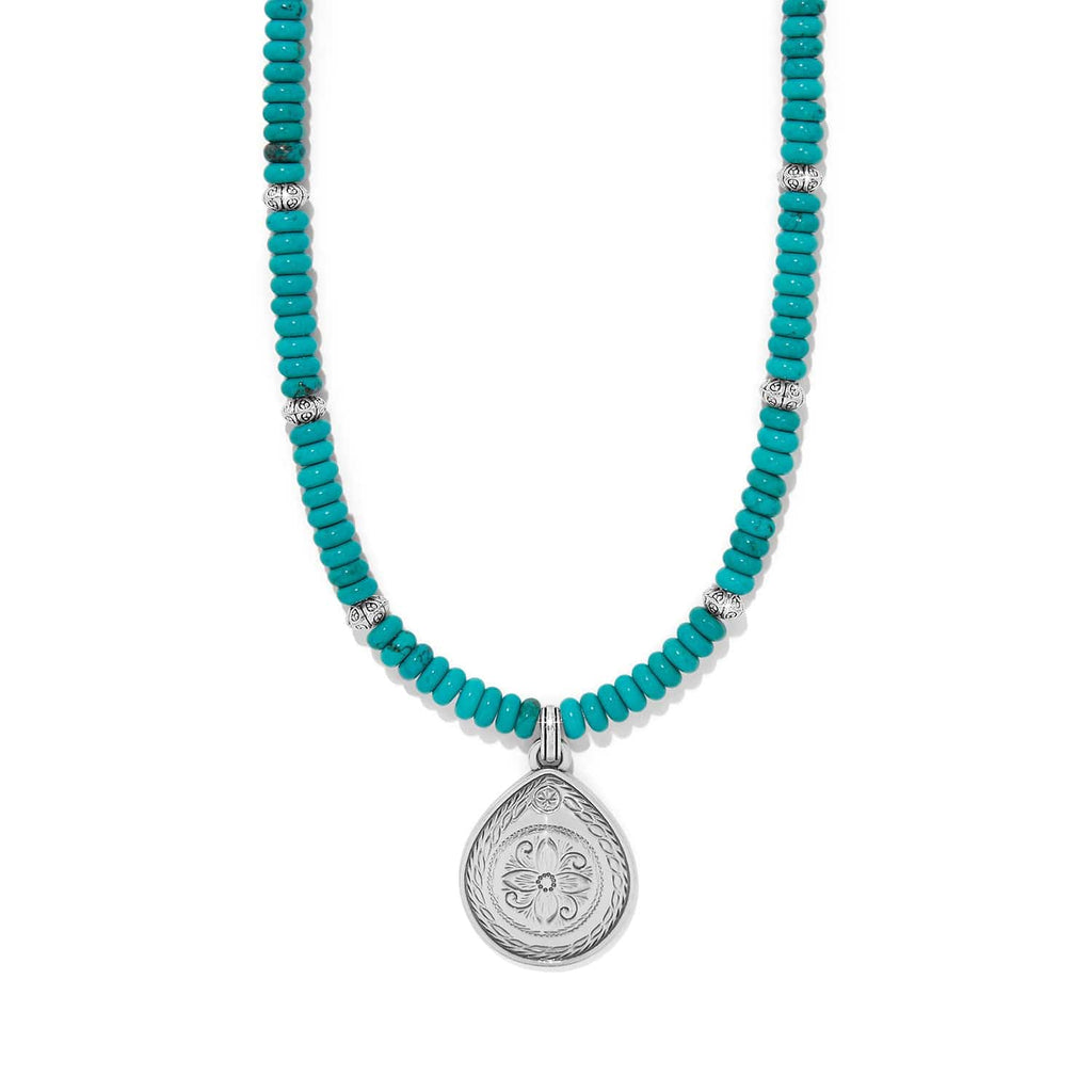 Womens Mosaic Turquoise Teardrop Necklace JM0000 by Brighton