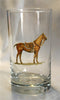 Artfully Equestrian Beverage Glasses Tan Polo Horse