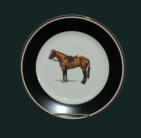 Artfully Equestrian WINE GLASS RACE HORSE