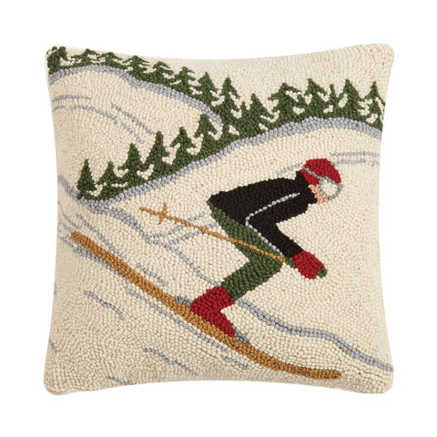 Ski Pillow for your Ski Lodge Home Decor Blue Truck Designed by Mary Lake Thompson