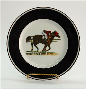 Equestrian FOX & WHIP Dinner Plate Equestrian Lifestyle Fox Hunting