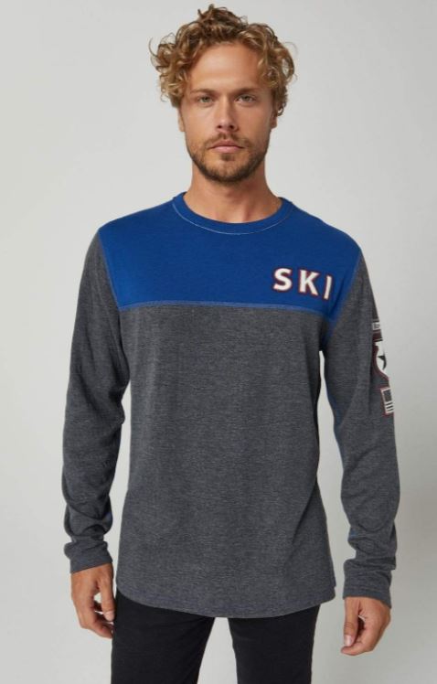 Alp N Rock USA SKI Men's Crew Shirt in Indigo - Saratoga Saddlery & International Boutiques