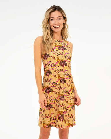Gretchen Scott Jersey Split Neck Dress - Full Bloom Periwinkle SS23