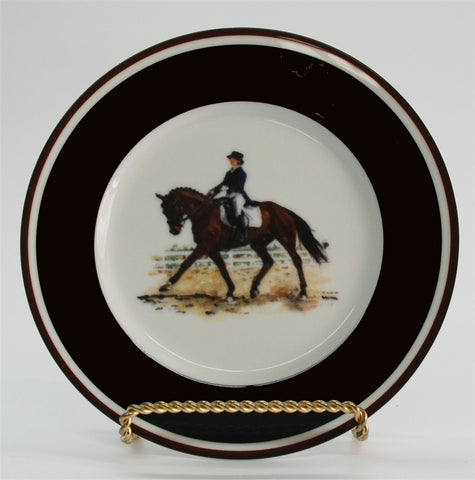 Artfully Equestrian Salad Plate Race Horse Dinnerware RH-004