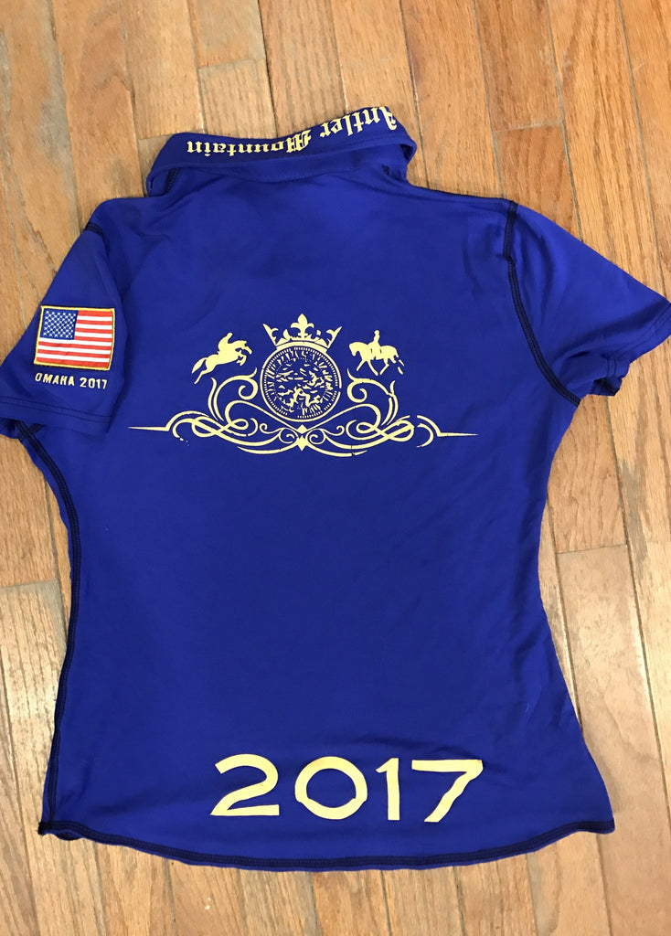 Omaha FEI World Cup 2017 Special Edition Equestrian Shirt in Cobalt Blue