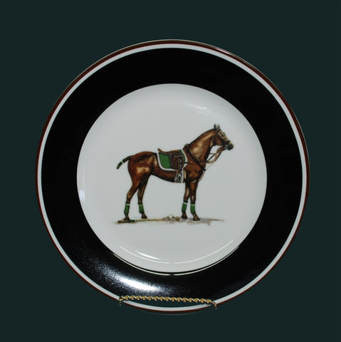 Equestrian Hunter HORSE Dinner Plate Porcelain