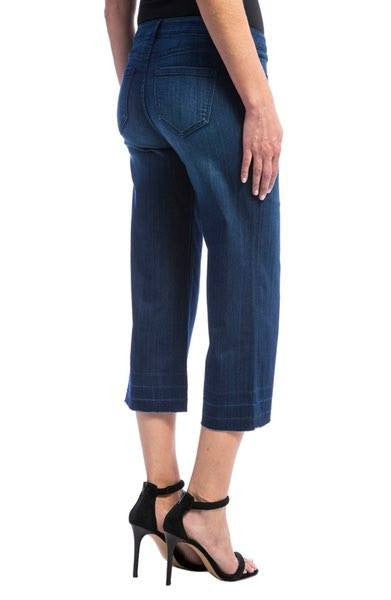 Liverpool Jeans Layla High Waist Release Hem Crop Wide Leg Jeans - Saratoga Saddlery & International Boutiques