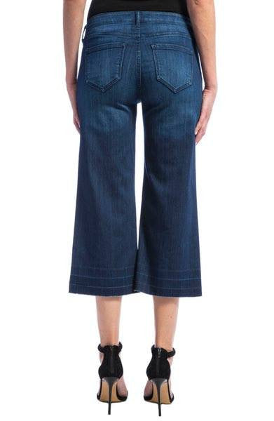 Liverpool Jeans Layla High Waist Release Hem Crop Wide Leg Jeans - Saratoga Saddlery & International Boutiques