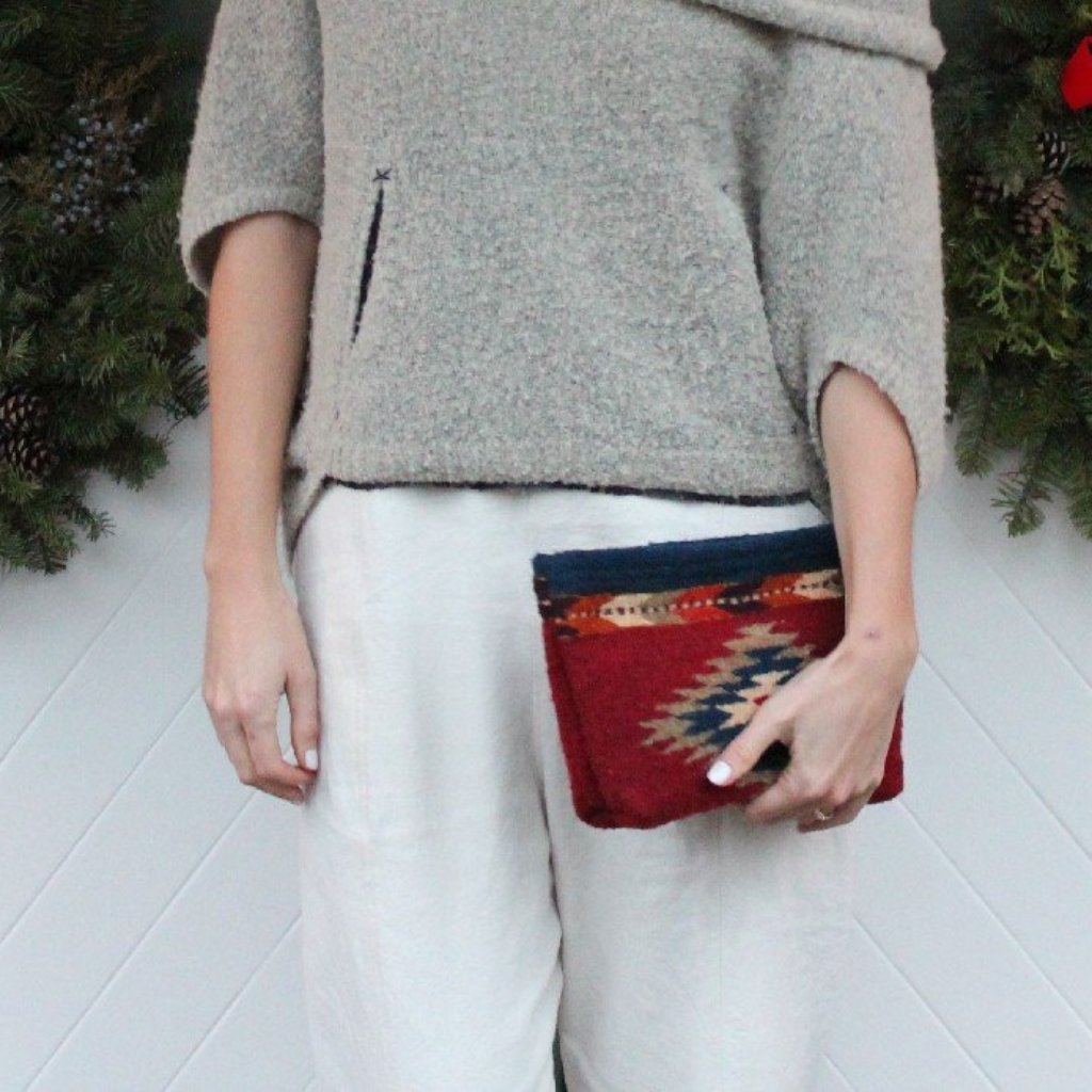 MZ Fair Trade Textiles Wool Clutch In Different Styles - Saratoga Saddlery & International Boutiques