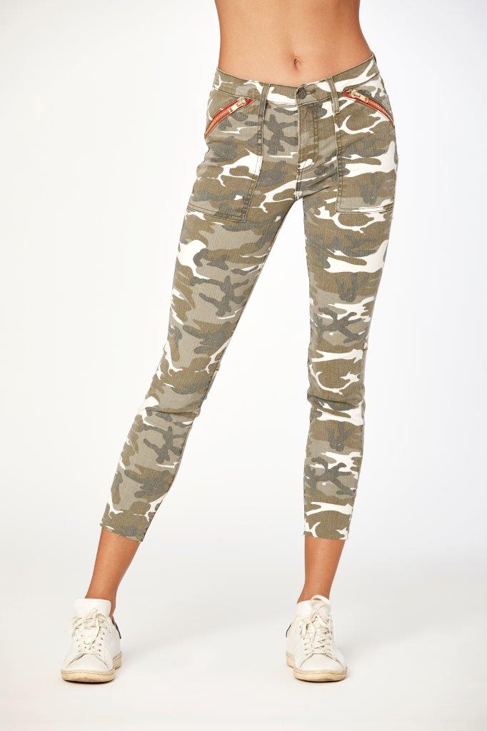Etienne Marcel Womens Red Zipper Camo Jeans - Saratoga Saddlery & International Boutiques