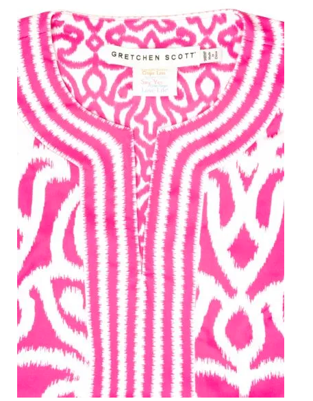 Gretchen Scott Jersey Split Neck Tunic in Arabesque ON SALE! - Saratoga Saddlery & International Boutiques